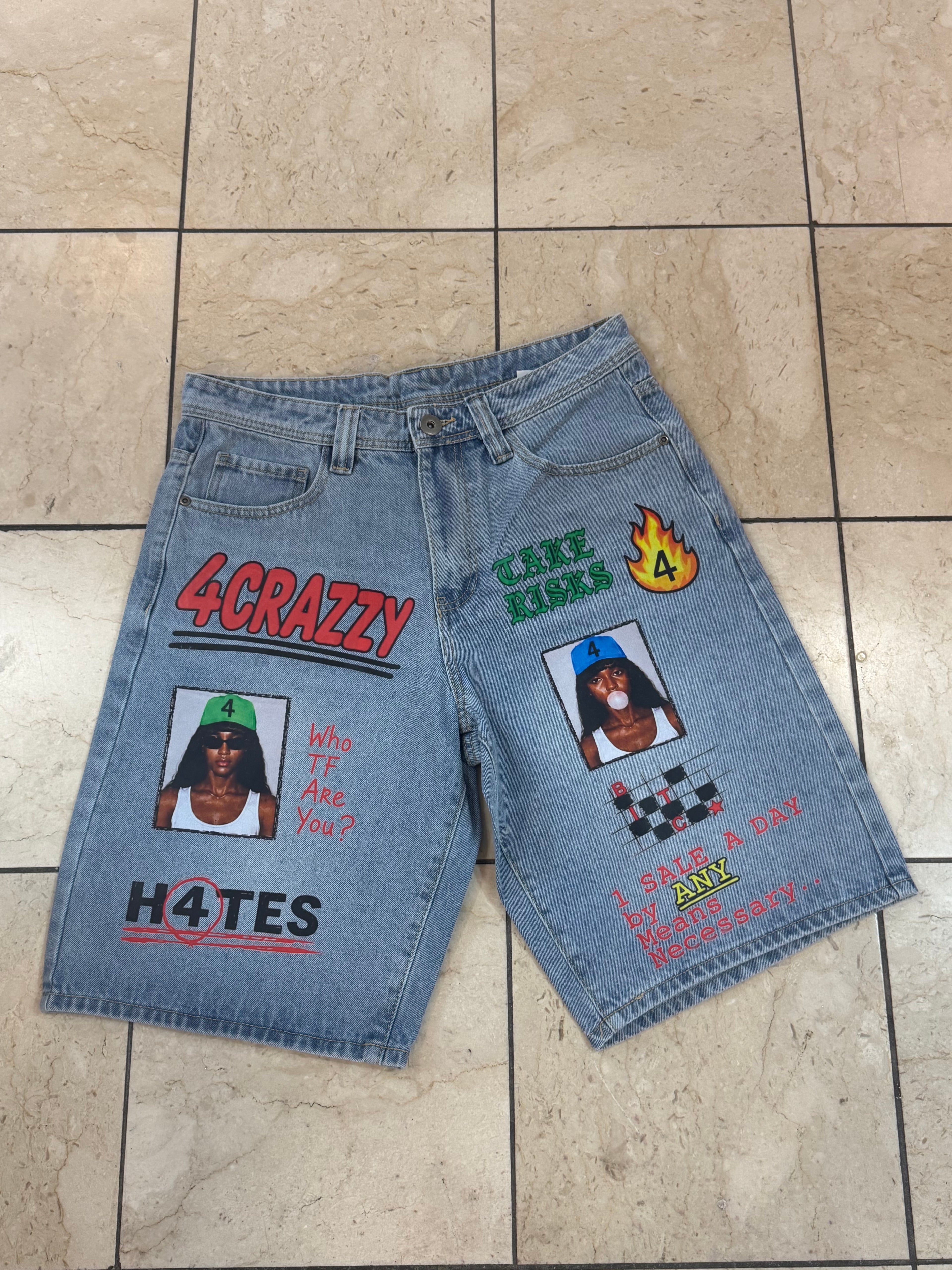 4CRAZZY JEAN SHORTS