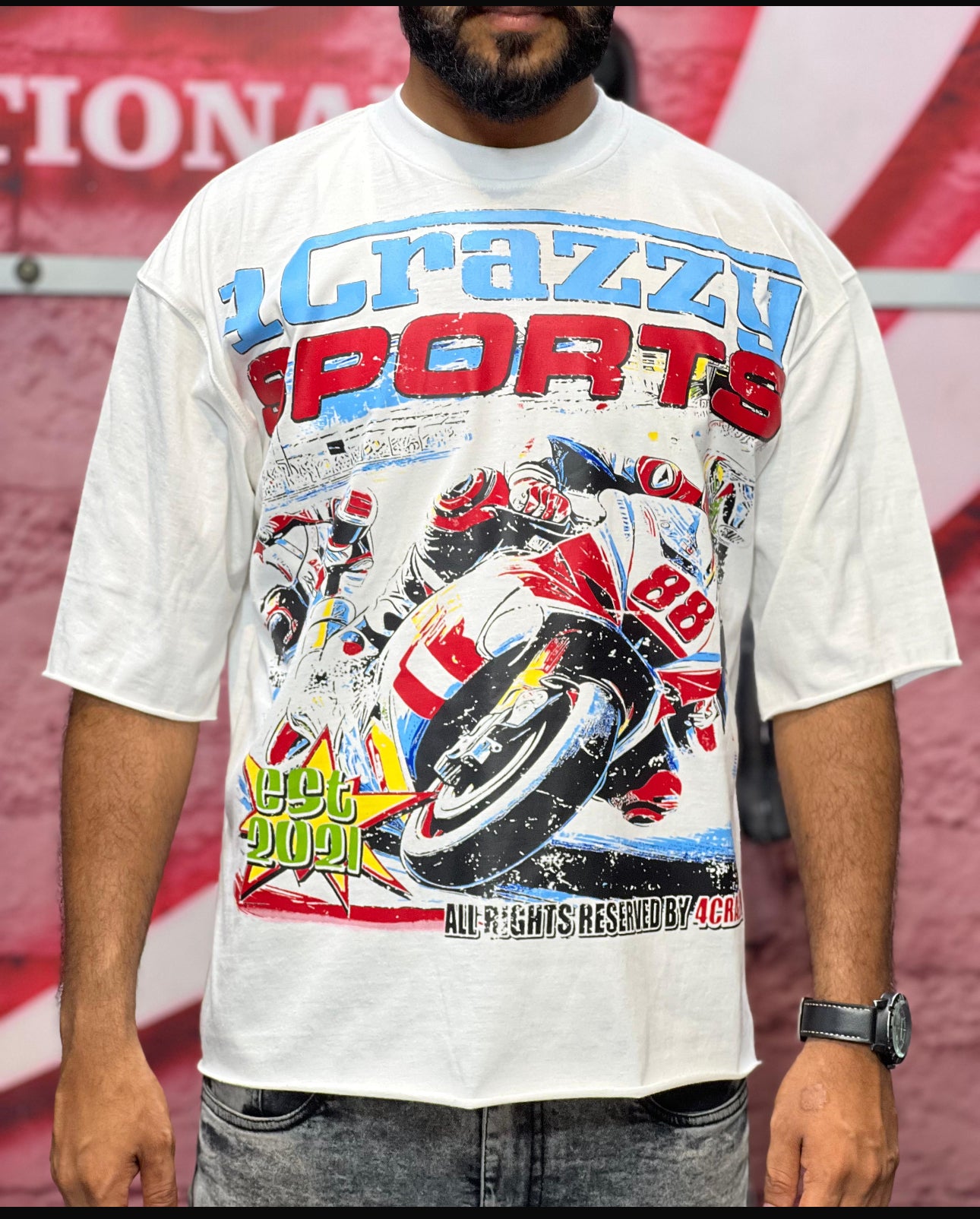 4CRAZZY Racecar Tshirt