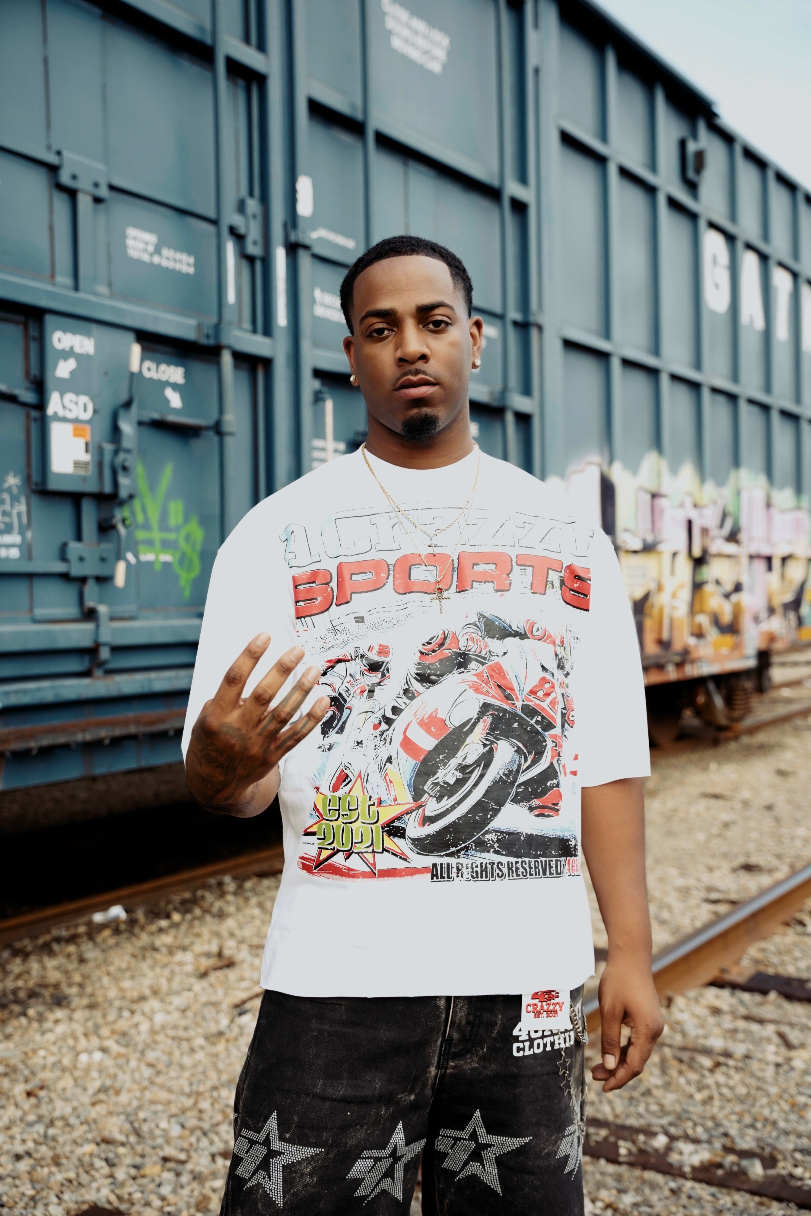 4CRAZZY Racecar Tshirt