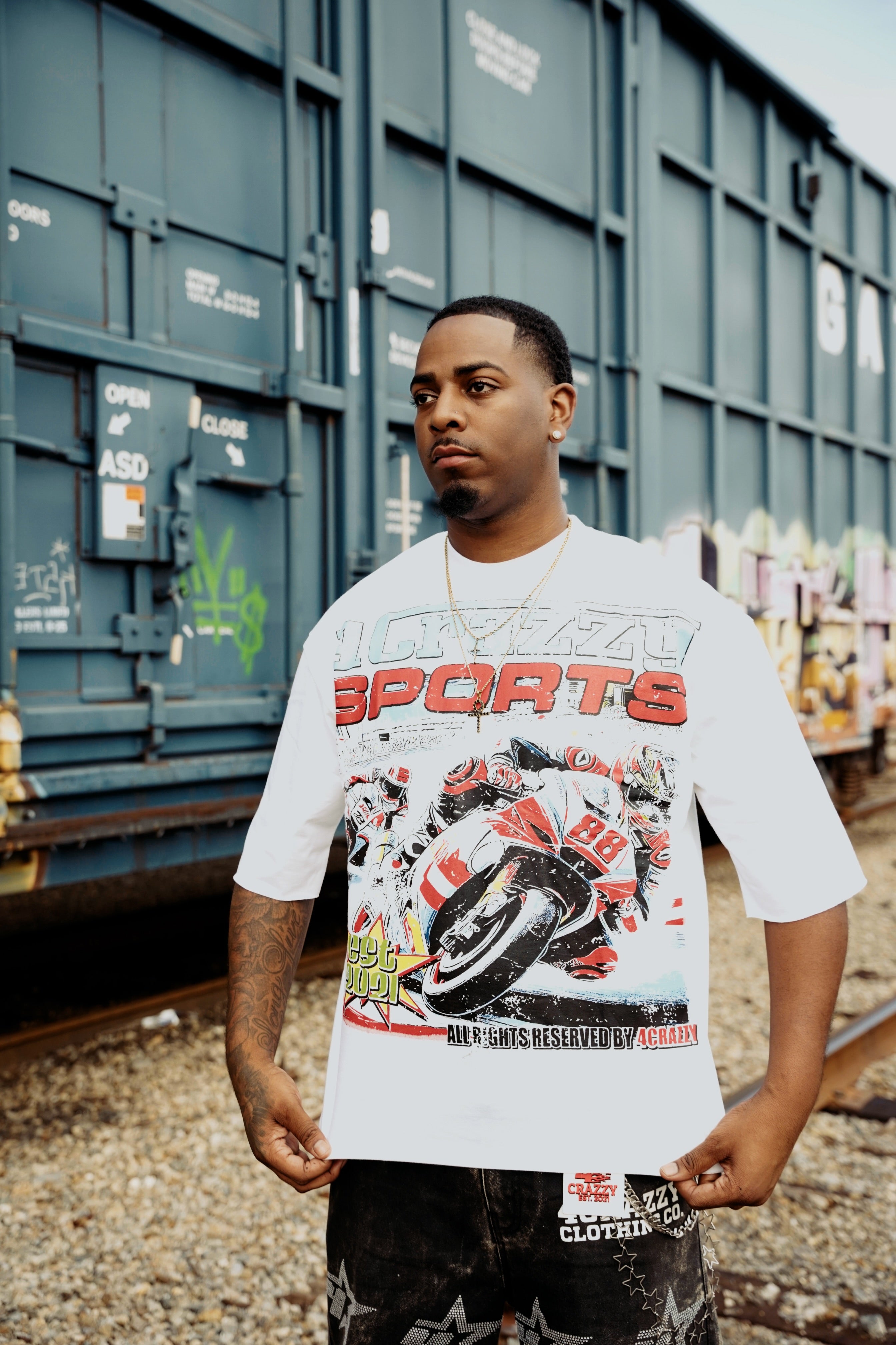4CRAZZY Racecar Tshirt